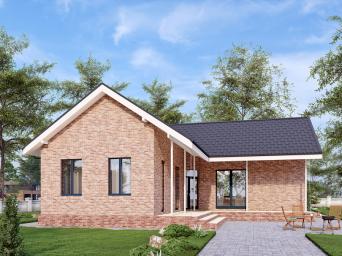 Одноэтажный дом со вторым светом, тремя спальнями и детской зоной